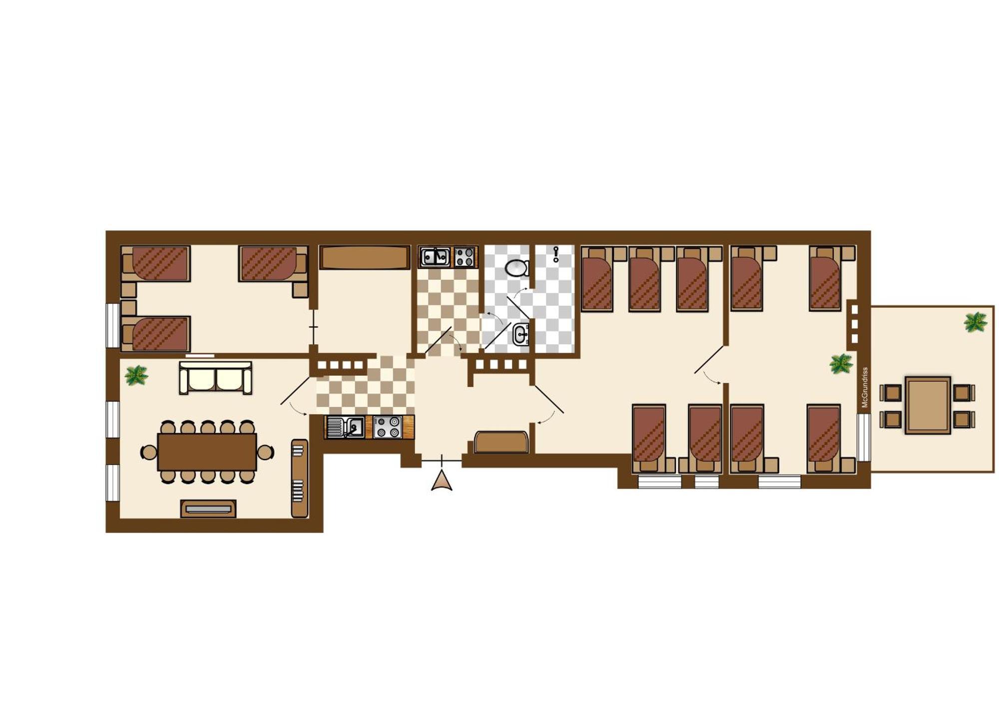 Appartement Large 110 Qm, 3 Bedrooms And Very 1-12 Guests *